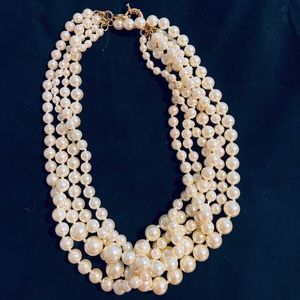 J crew twisted pear necklace. Worn twice! This is sold out at J crew!